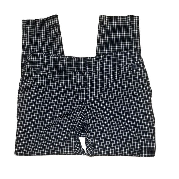 ANN TAYLOR LOFT ‘JULIE’ STYLE BLACK/IVORY CHECK CAPRI DRESS PANTS!! SZ 4 - Picture 2 of 5
